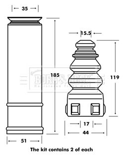 BORG & BECK Tolmukaitse komplekt,Amordid BPK7006